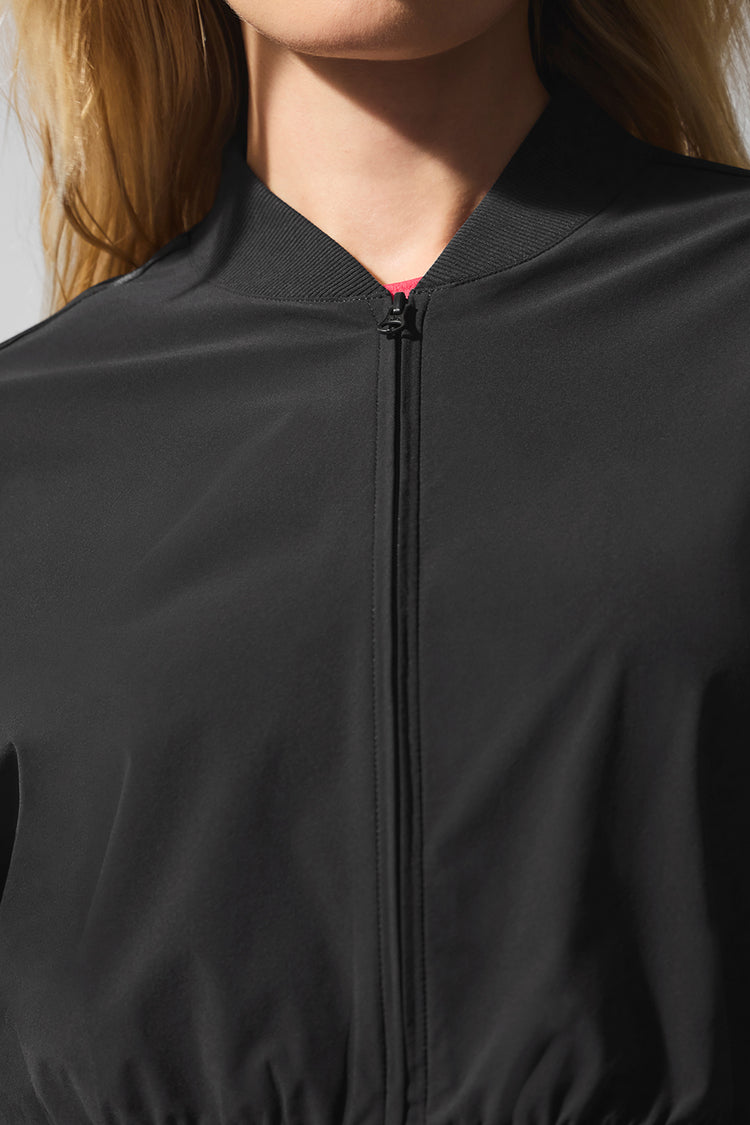 Cropped Breezy Full-Zip Cover Up "new"