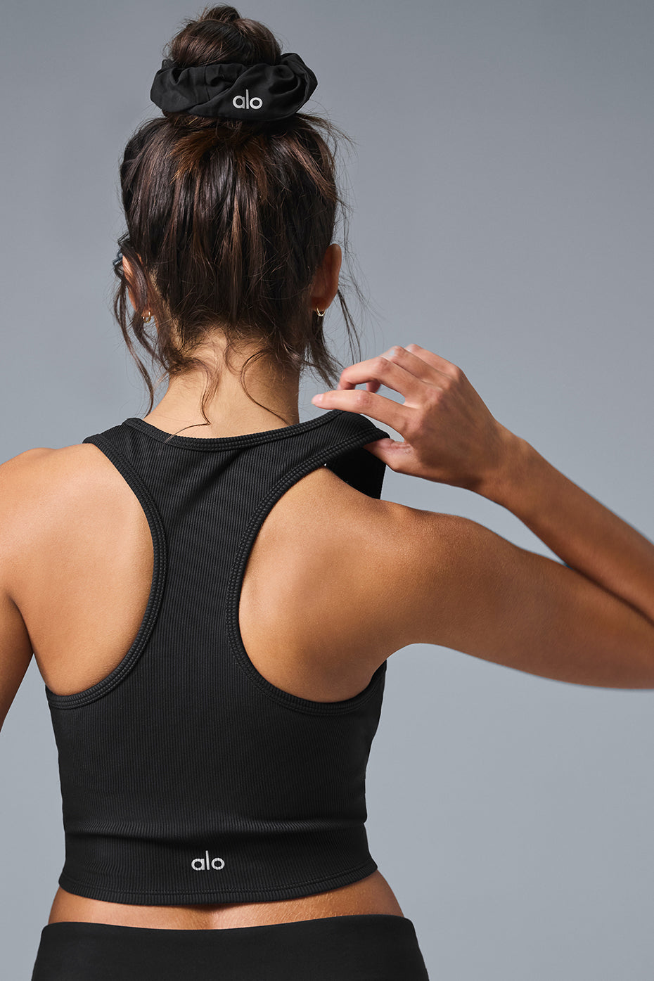 tank Goddess Cropped Ribbed Racerback