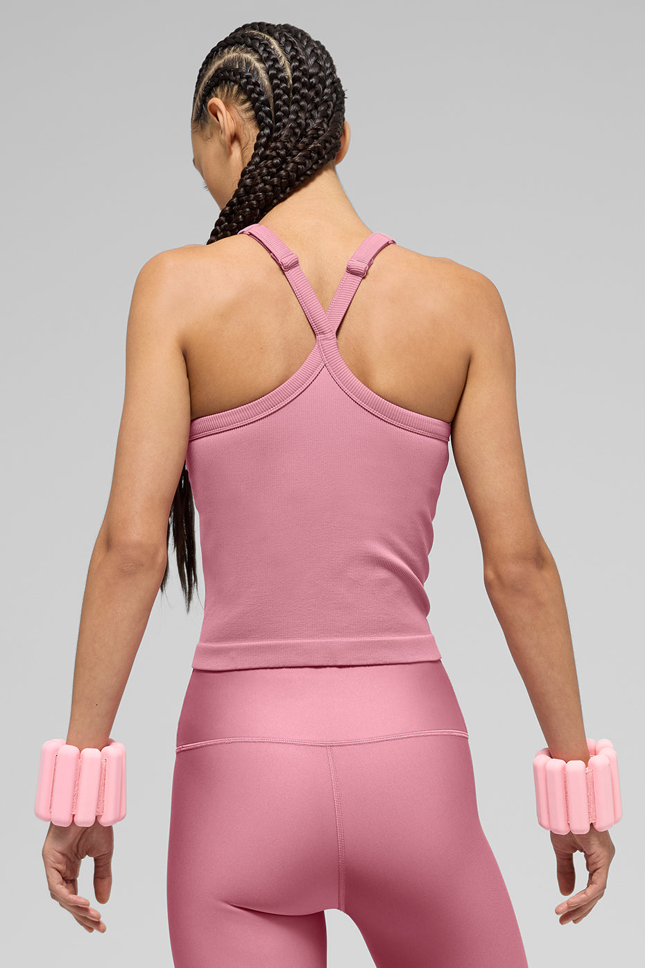 Seamless ribbed bra tank top