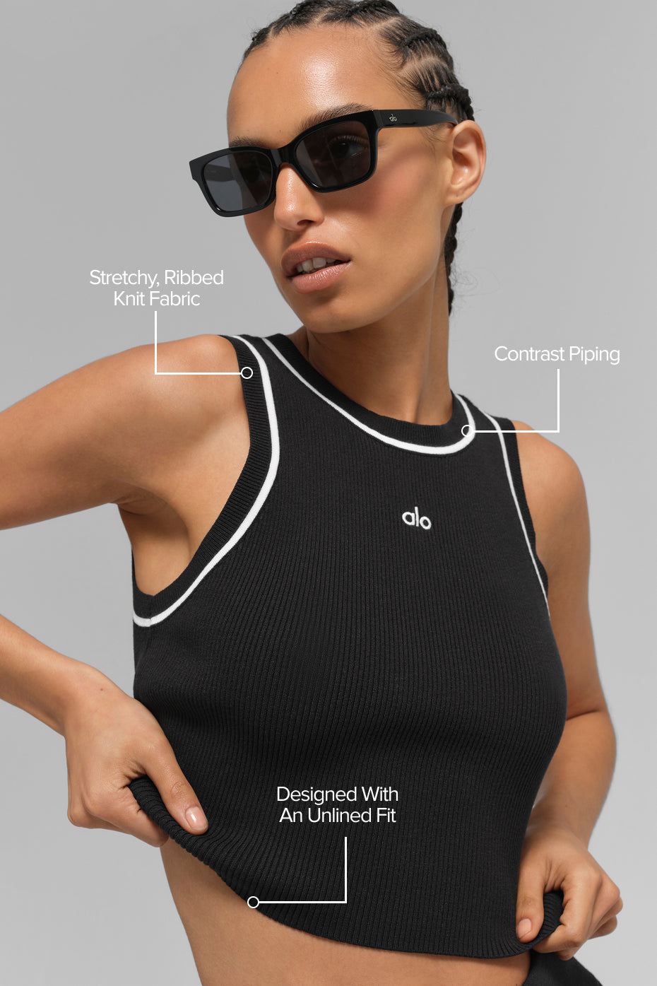 Tank Top ribbed Knit Highline Cropped  "new" "out of stock"