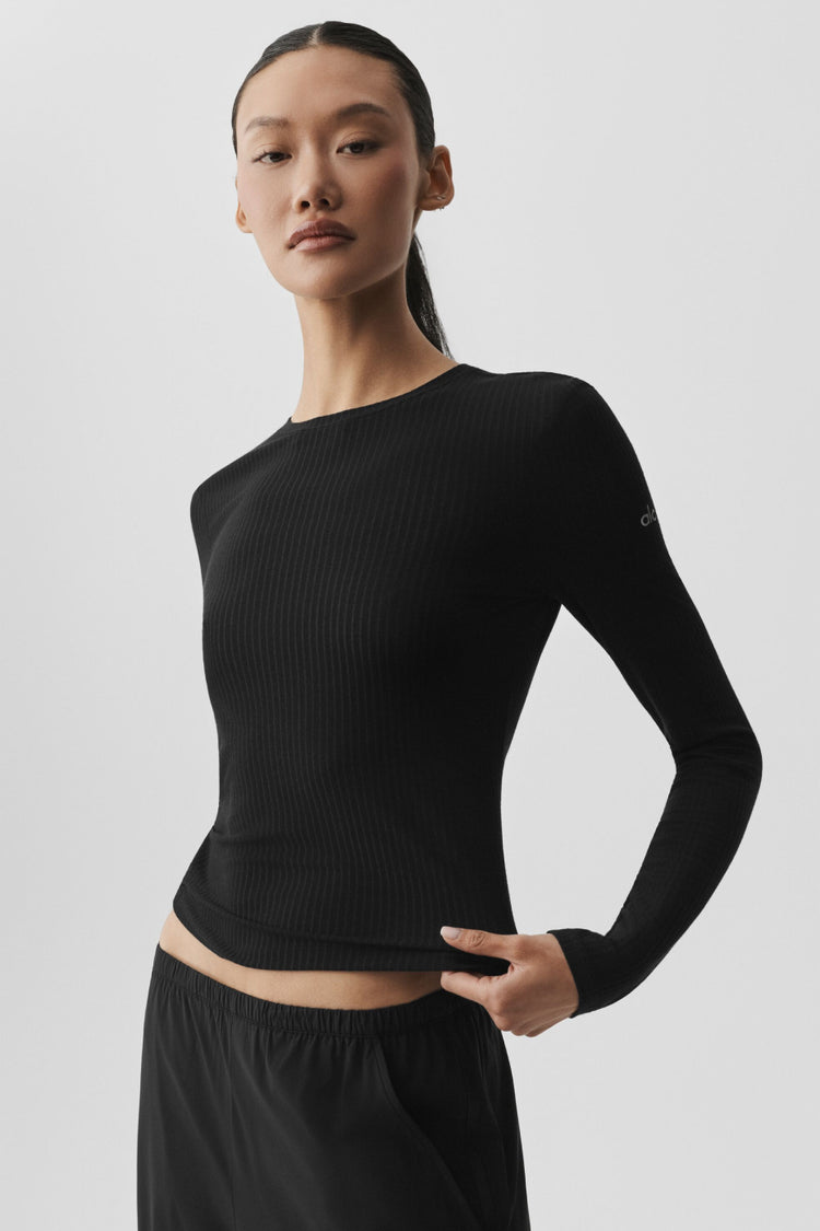 Ribbed Long Sleeve Shirt