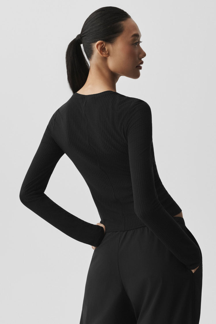 Ribbed Long Sleeve Shirt