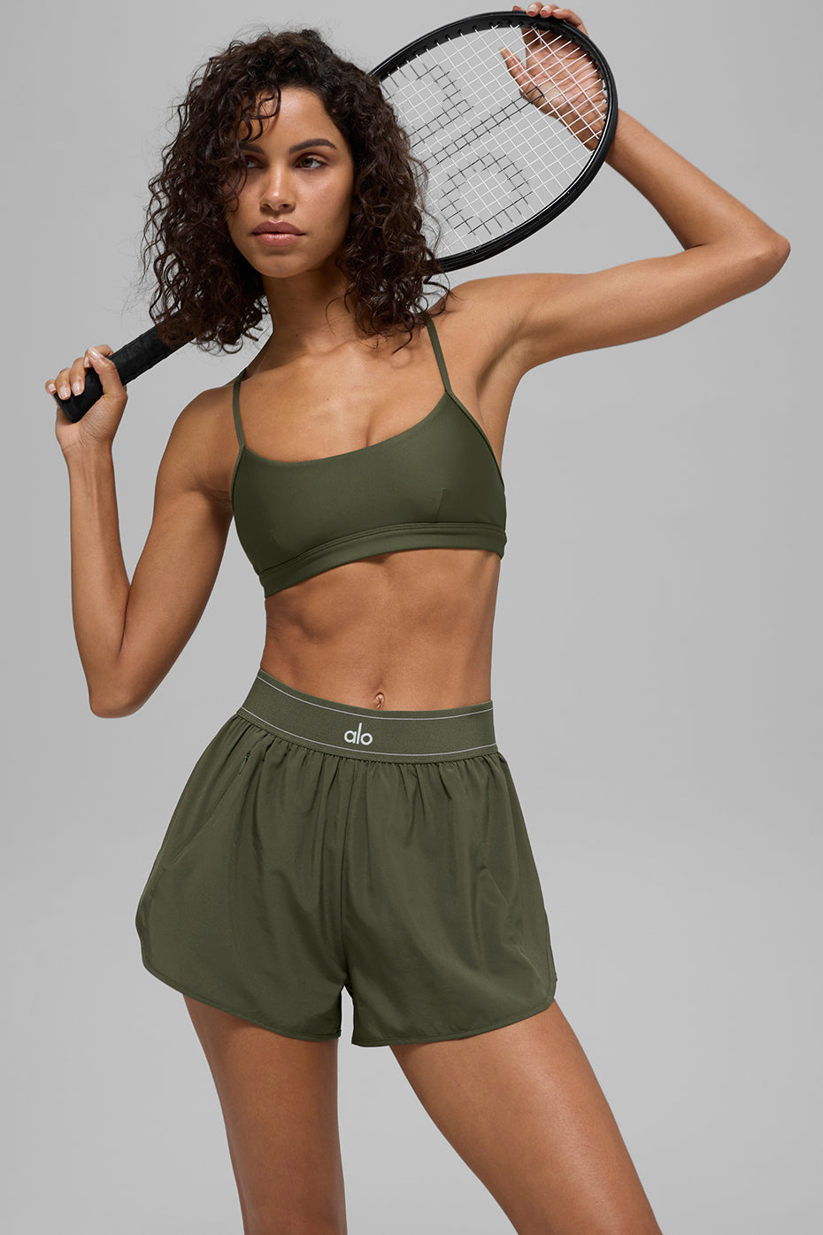 short Match Point  Olive Green